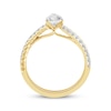 Thumbnail Image 2 of Threads of Love Pear-Shaped Diamond Engagement Ring 1 ct tw 14K Two-Tone Gold