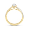 Thumbnail Image 3 of Threads of Love Pear-Shaped Diamond Engagement Ring 1 ct tw 14K Two-Tone Gold