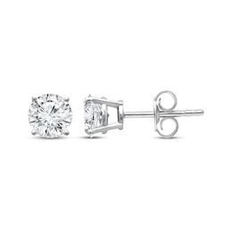 KAY Lab-Grown Diamonds Round-Cut Solitaire Stud Earrings 5/8 ct tw 10K White Gold (I/SI2)