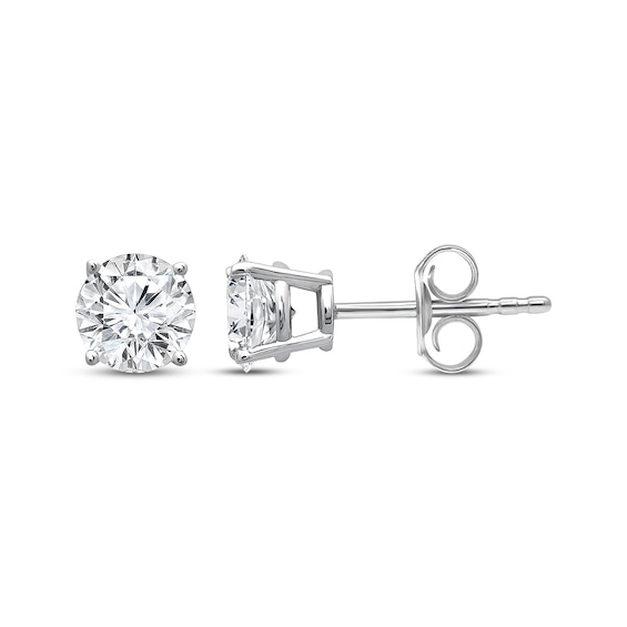 KAY Lab-Grown Diamonds Round-Cut Solitaire Stud Earrings 5/8 ct tw 10K White Gold (I/SI2)