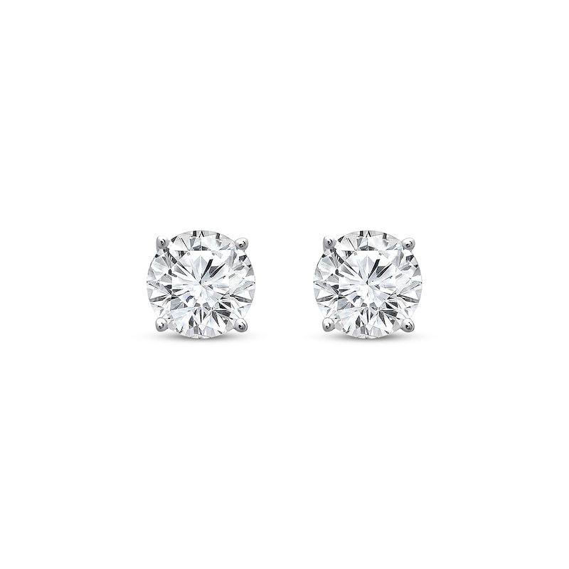 Main Image 2 of KAY Lab-Grown Diamonds Round-Cut Solitaire Stud Earrings 5/8 ct tw 10K White Gold (I/SI2)