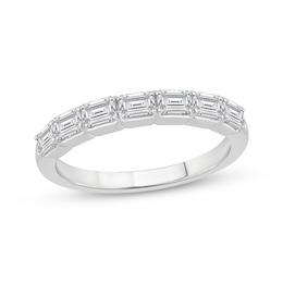 Now + Forever Lab-Grown Diamonds Emerald-Cut Anniversary Ring 1 ct tw 14K White Gold