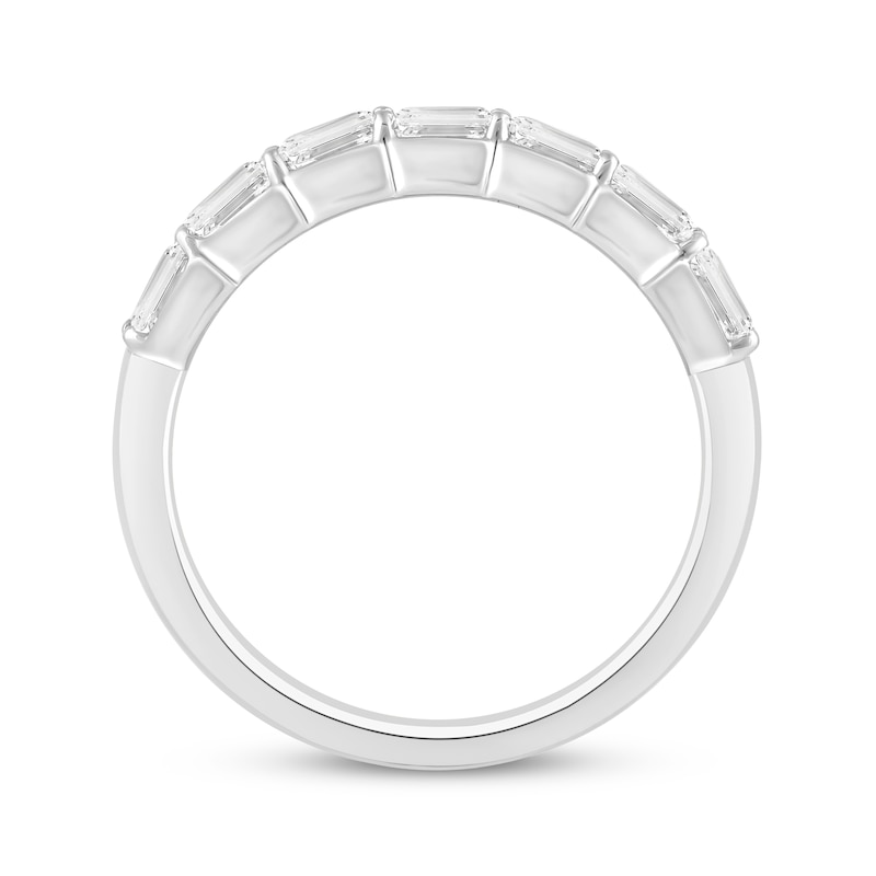 Main Image 3 of Now + Forever Lab-Grown Diamonds Emerald-Cut Anniversary Ring 1 ct tw 14K White Gold