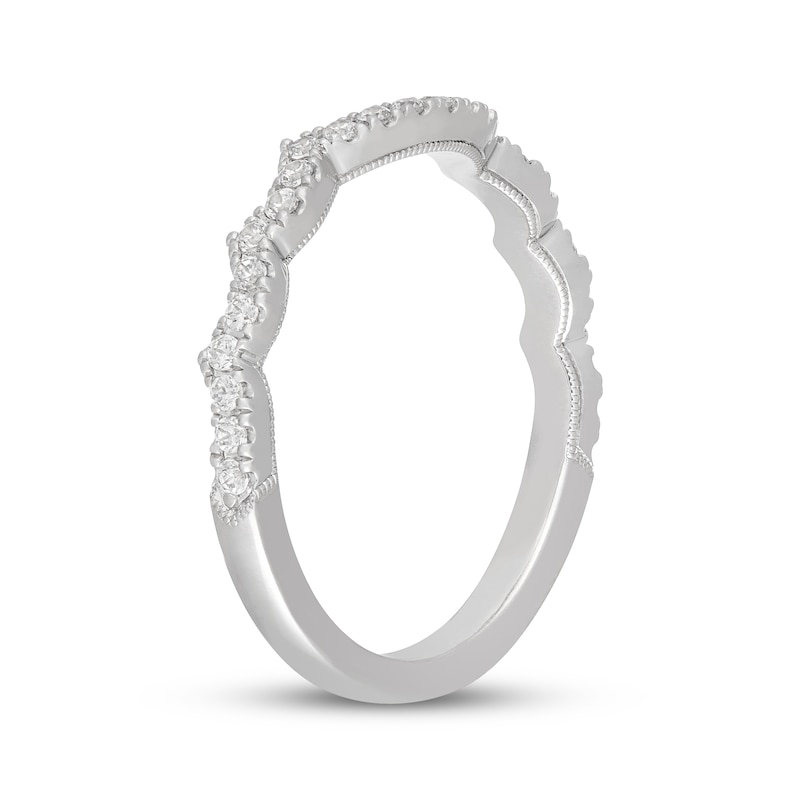 Main Image 2 of Neil Lane Diamond Scalloped Contour Wedding Band 1/4 ct tw 14K White Gold