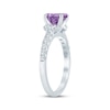 Thumbnail Image 2 of Now + Forever Oval-Cut Amethyst & Diamond Engagement Ring 1/2 ct tw 14K White Gold