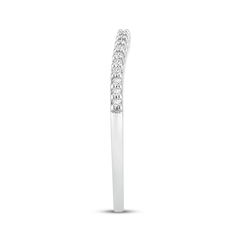 Main Image 2 of Now + Forever Lab-Grown Diamonds Contour Anniversary Ring 1/8 ct tw 14K White Gold