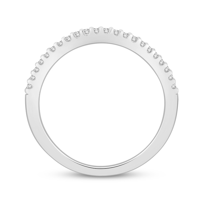 Main Image 3 of Now + Forever Lab-Grown Diamonds Contour Anniversary Ring 1/8 ct tw 14K White Gold