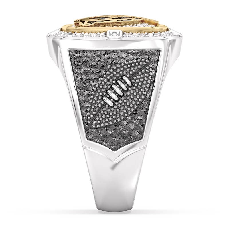Main Image 4 of True Fans Chicago Bears Championship Ring Sterling Silver & 10K Yellow Gold Ring
