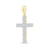 Thumbnail Image 2 of Multi-Diamond Cross Charm 2 ct tw 10K Yellow Gold