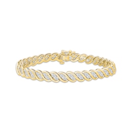 KAY Lab-Grown diamonds S-Link Bracelet 3 ct tw 10K Yellow Gold 7"