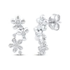 Thumbnail Image 1 of Diamond Flower Trio Earrings 1/8 ct tw 10K White Gold
