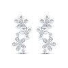 Thumbnail Image 2 of Diamond Flower Trio Earrings 1/8 ct tw 10K White Gold