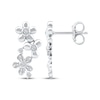 Thumbnail Image 3 of Diamond Flower Trio Earrings 1/8 ct tw 10K White Gold