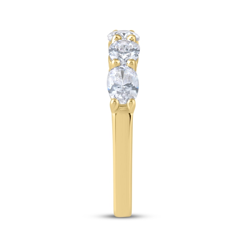 Main Image 2 of Now + Forever Lab-Grown Diamonds Oval-Cut Five-Stone Anniversary Ring 1-1/4 ct tw 14K Yellow Gold