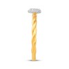 Thumbnail Image 2 of Round-Cut Diamond Halo Rope-Textured Shank Promise Ring 1/6 ct tw 10K Yellow Gold