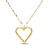Thumbnail Image 1 of Open Heart Pendant Mirror Chain Necklace 10K Yellow Gold 18&quot;
