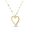 Thumbnail Image 2 of Open Heart Pendant Mirror Chain Necklace 10K Yellow Gold 18&quot;