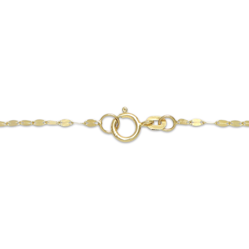 Main Image 3 of Open Heart Pendant Mirror Chain Necklace 10K Yellow Gold 18&quot;