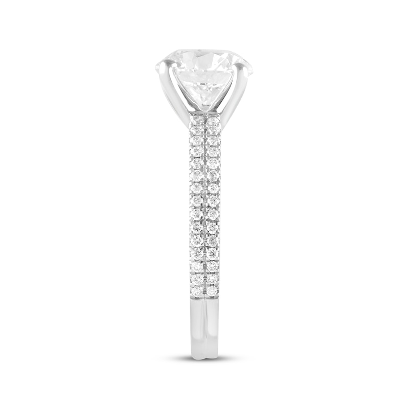 Main Image 2 of Lab-Grown Diamonds Round-Cut Engagement Ring 3-1/3 ct tw 14K White Gold