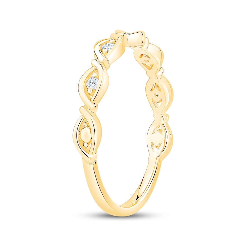 Main Image 2 of Now + Forever Diamond Five-Stone Anniversary Ring 1/15 ct tw 10K Yellow Gold