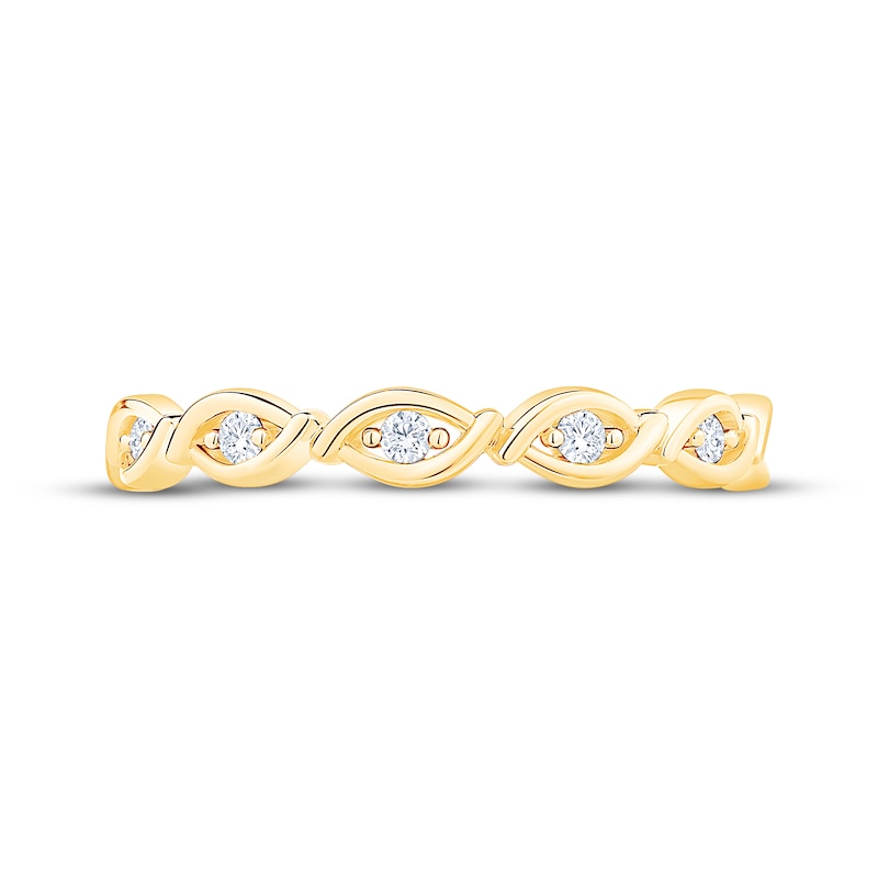 Main Image 3 of Now + Forever Diamond Five-Stone Anniversary Ring 1/15 ct tw 10K Yellow Gold