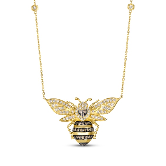 Le Vian Vault Diamond Bee Necklace 1 ct tw 14K Honey Gold 18"