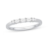 Thumbnail Image 1 of Now + Forever Baguette & Round-Cut Diamond Anniversary Ring 1/5 ct tw 10K White Gold