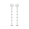 Thumbnail Image 2 of Diamond Halo Front-Back Chain Dangle Earrings 1/3 ct tw 10K White Gold