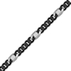 Thumbnail Image 2 of Curb Chain & Mariner Link Station Necklace 8mm Solid Stainless Steel & Black Ion Plating 24&quot;