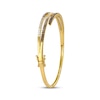 Thumbnail Image 2 of Le Vian Good Karma Chocolate Ombré Diamond Bangle Bracelet 1-1/3 ct tw 14K Honey Gold 7.25&quot;