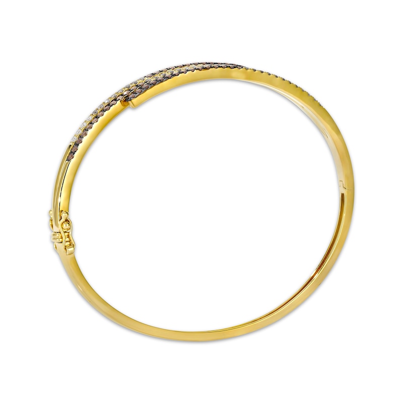 Main Image 3 of Le Vian Good Karma Chocolate Ombré Diamond Bangle Bracelet 1-1/3 ct tw 14K Honey Gold 7.25&quot;