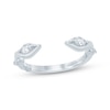 Thumbnail Image 1 of Monique Lhuillier Bliss Marquise-Cut Lab-Grown Diamond Cuff Wedding Band 1/3 ct tw 18K White Gold
