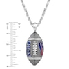 Thumbnail Image 4 of True Fans Buffalo Bills 1/20 CT. T.W. Diamond Vertical Football Necklace in Sterling Silver