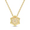 Thumbnail Image 3 of Diamond Curved Hexagon Necklace 1/10 ct tw 10K Yellow Gold 18&quot;