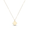 Thumbnail Image 2 of Italian Brilliance Diamond-Cut Clover Necklace 14K Yellow Gold 18"