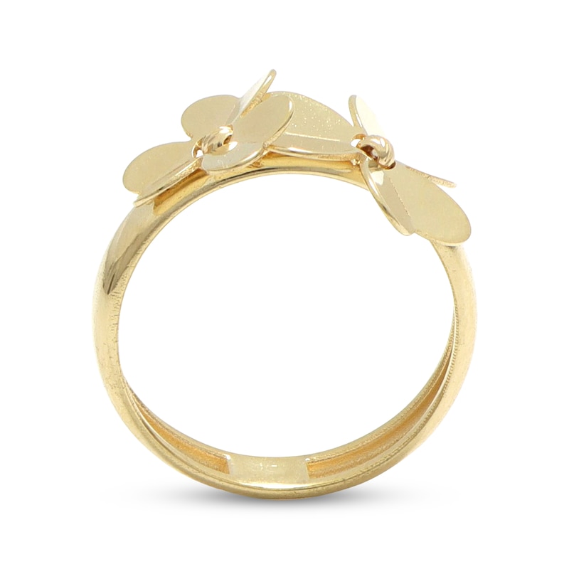 Main Image 3 of Flower Ring 10K Yellow Gold