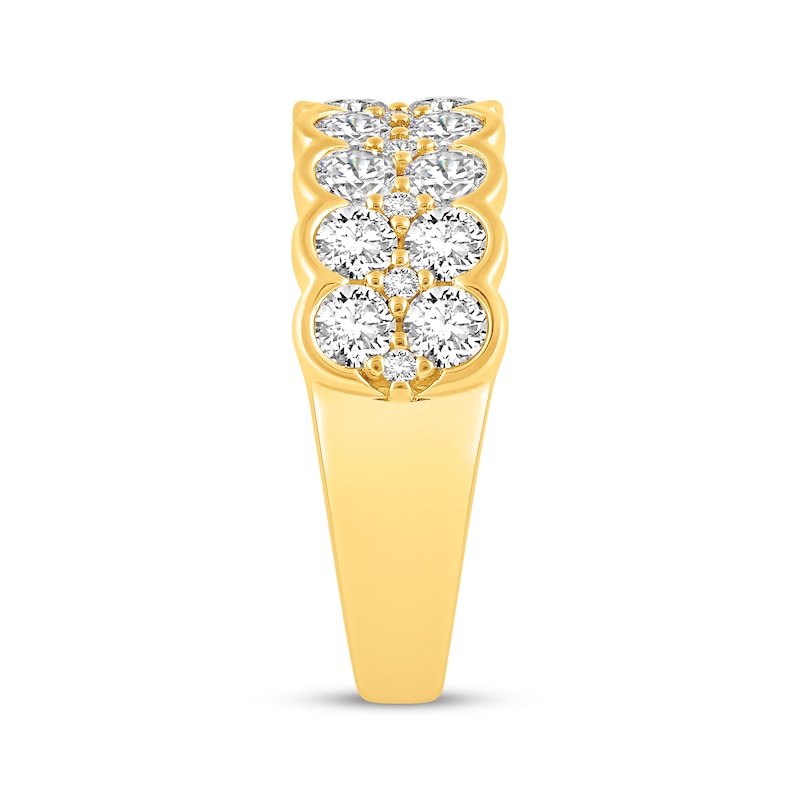 Main Image 2 of Now + Forever Lab-Grown Diamond Multi-Row Anniversary Ring 2 ct tw 14K Yellow Gold