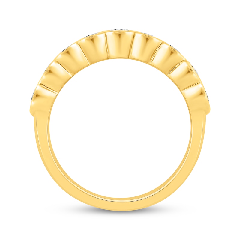 Main Image 3 of Now + Forever Lab-Grown Diamond Multi-Row Anniversary Ring 2 ct tw 14K Yellow Gold