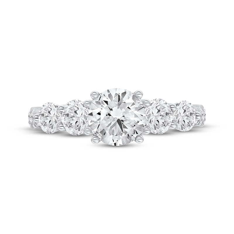 Main Image 4 of Certified Round-Cut Diamond Engagement Ring 2 ct tw Platinum