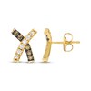 Thumbnail Image 3 of Le Vian Kiss Collection Diamond "X" Stud Earrings 3/8 ct tw 14K Honey Gold