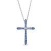 Thumbnail Image 1 of Le Vian Blue Sapphire & Diamond Accent Necklace 14K Vanilla Gold 19"