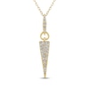Thumbnail Image 1 of Diamond Dagger Necklace 1/4 ct tw 10K Yellow Gold 18"
