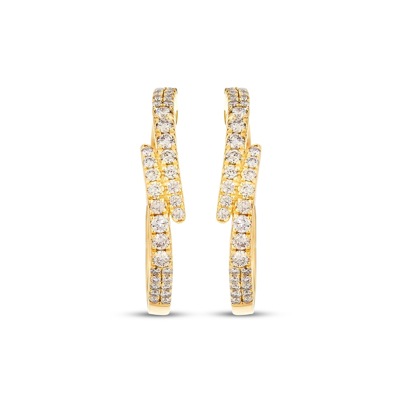 Main Image 2 of Le Vian Good Karma Diamond Bypass Hoop Earrings 3/8 ct tw 14K Honey Gold