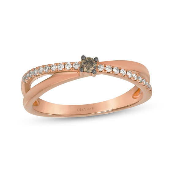Le Vian Kiss Collection Diamond Crossover Ring 1/6 ct tw 14K Strawberry Gold
