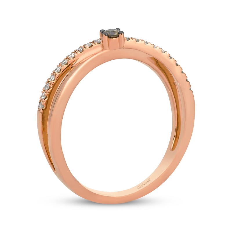 Main Image 3 of Le Vian Kiss Collection Diamond Crossover Ring 1/6 ct tw 14K Strawberry Gold