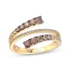 Thumbnail Image 1 of Le Vian Good Karma Chocolate Ombré Diamond Bypass Ring 3/4 ct tw 14K Honey Gold