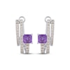 Thumbnail Image 2 of Le Vian Good Karma Square Emerald-Cut Amethyst Earrings 7/8 ct tw Diamonds 14K Vanilla Gold
