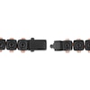 Thumbnail Image 3 of Men's Black Spinel Cube Link Bracelet Black & Rose Ion-Plated Stainless Steel 8.5"