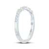 Thumbnail Image 2 of Monique Lhuillier Bliss Yellow & White Lab-Grown Diamond Anniversary Ring 1/4 ct tw 18K White Gold