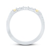 Thumbnail Image 3 of Monique Lhuillier Bliss Yellow & White Lab-Grown Diamond Anniversary Ring 1/4 ct tw 18K White Gold